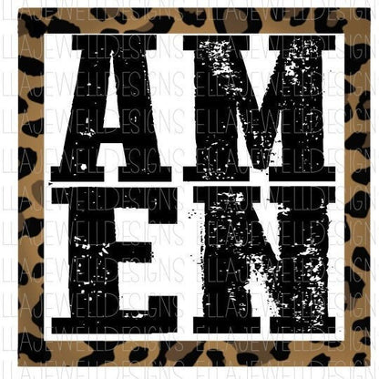 Amen Leopard Box Digital Instant Download PNG File