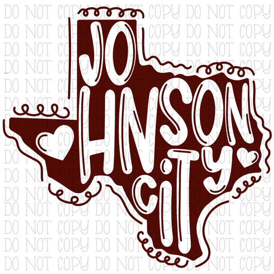 Johnson City Eagles - Maroon and White - Sports Team State Digital Download Instant PNG File